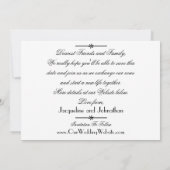 Modern Classic Script Namen Wit Save The Date Aankondiging (Achterkant)