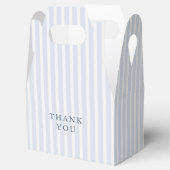 Modern Classic Stripes Dusty Blue Vintage Wedding Bedankdoosjes (Geopend)