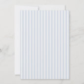Modern Classic Stripes Dusty Blue Vintage Wedding Kaart (Achterkant)