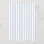 Modern Classic Stripes Dusty Blue Wedding Details Informatiekaartje (Achterkant)