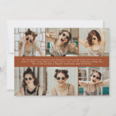 Modern Classic Terracotta 12 Foto Afstuderen Aankondiging (Achterkant)