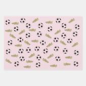 Modern Classic Voetbal Cleats Ball Blush Roze Inpakpapier Vel (Voorkant)