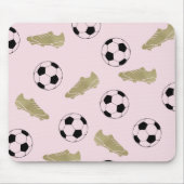 Modern Classic Voetbal Cleats Ball Blush Roze Muismat (Voorkant)