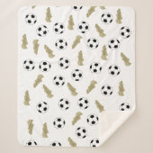 Modern Classic Voetbal Cleats Ball Football Sherpa Deken (Voorkant)