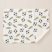 Modern Classic Voetbal Cleats Ball Football Sherpa Deken (Voorkant (horizontaal))