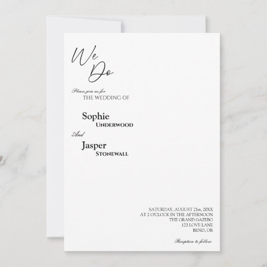 Modern Classic we maken een uitnodiging tot het st (Voorkant)