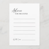 Modern Classic Wedding Advice Kaart (Voorkant)