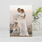 Modern Classic Wedding Bedankt Foto Dusty Roos (Staand voorkant)