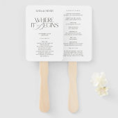 Modern Classic Wedding Ceremony Program  Handwaaier (Voorkant en achterkant)