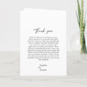 Modern Classic Wedding Folded Programme Programma (Achterkant)