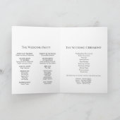 Modern Classic Wedding Folded Programme Programma (Binnen)