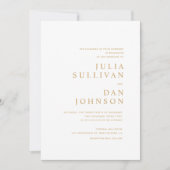 Modern Classic Wedding Invitation right Justified Kaart (Voorkant)