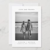 Modern Classic Wedding Photo Bedankkaart (Voorkant)