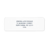 Modern Classic Wedding Return Address Etiket (Voorkant)