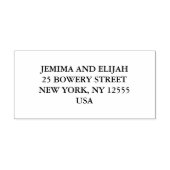 Modern Classic Wedding Return Address Rubberstempel (Afrduk)