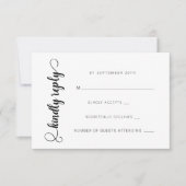 Modern Classic Wedding RSVP Kaarten Kaartje (Voorkant)