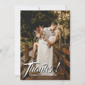 Modern Classic Wedding Thanks Photo Champagne Gold Bedankkaart (Voorkant)