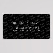 Modern Classic Zwart & Wit Tegels Logo Achtergrond Etiket