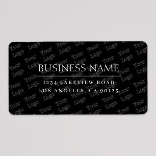 Modern Classic Zwart & Wit Tegels Logo Achtergrond Etiket