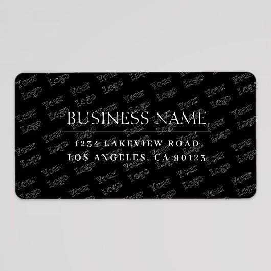 Modern Classic Zwart & Wit Tegels Logo Achtergrond Etiket