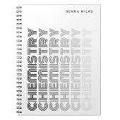 Modern Classy bewerkbaar onderwerp Chemie Wit Notitieboek (Voorkant)