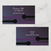 Modern Classy Black en Paars Visitekaartje (Voorkant / Achterkant)