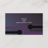 Modern Classy Black en Paars Visitekaartje (Achterkant)