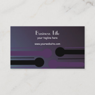 Modern Classy Black en Paars Visitekaartje