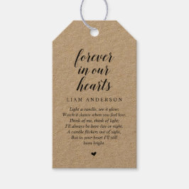 Modern Classy Black, Funeral Memorial Service Cadeaulabel