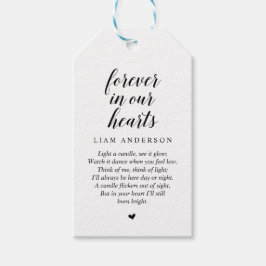 Modern Classy Black, Funeral Memorial Service Cadeaulabel