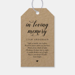 Modern Classy Black, Funeral Memorial Service Cadeaulabel