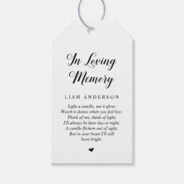 Modern Classy Black, Funeral Memorial Service Cadeaulabel