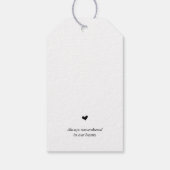 Modern Classy Black, Funeral Memorial Service Cadeaulabel (Achterkant)