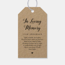 Modern Classy Black, Funeral Memorial Service Cadeaulabel