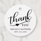 Modern Classy Black & Kraft bruiloft dank u Bedankjes Labels (Voorkant)