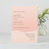 Modern Classy Blush Gradient Weddenschap Kaart (Staand voorkant)