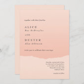 Modern Classy Blush Gradient Weddenschap Kaart (Voorkant / Achterkant)
