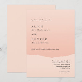 Modern Classy Blush Gradient Weddenschap Kaart