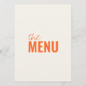 Modern Classy Bright Whimsical Fun Wedding Menu (Achterkant)