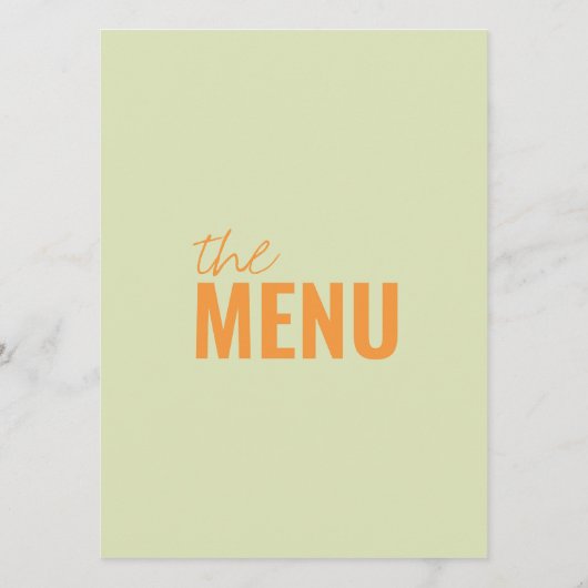 Modern Classy Bright Whimsical Unieke bruiloft Menu (Achterkant)