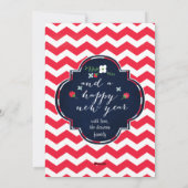 Modern Classy Chevron Merry-kerstfotokaart Feestdagenkaart (Achterkant)