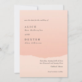 Modern Classy Elegant Blush Save the Date Kaart