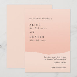 Modern Classy Elegant Blush Save the Date Kaart