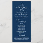 Modern Classy Elegant Wedding Ceremony Programmakaart (Voorkant)