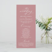 Modern Classy Elegant Wedding Ceremony Programmakaart (Staand voorkant)
