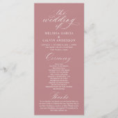 Modern Classy Elegant Wedding Ceremony Programmakaart (Voorkant)