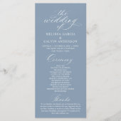 Modern Classy Elegant Wedding Ceremony Programmakaart (Voorkant)