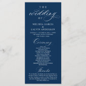 Modern Classy Elegant Wedding Ceremony Programmakaart (Voorkant)