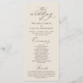 Modern Classy Elegant Wedding Ceremony Programmakaart (Voorkant)