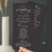 Modern Classy Elegant Wedding Ceremony Programmakaart
